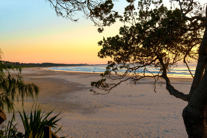 Beach at sunset